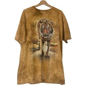 The Mountain Tie Dyed Yellow Tiger T-Shirt Size XL